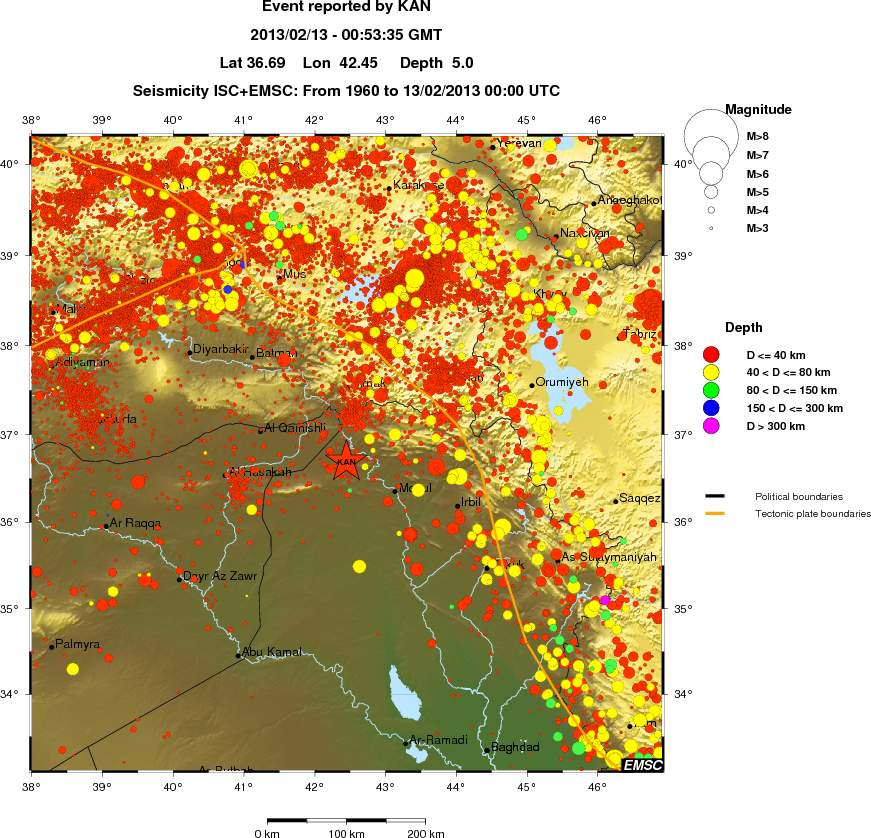 regional historical seismicity