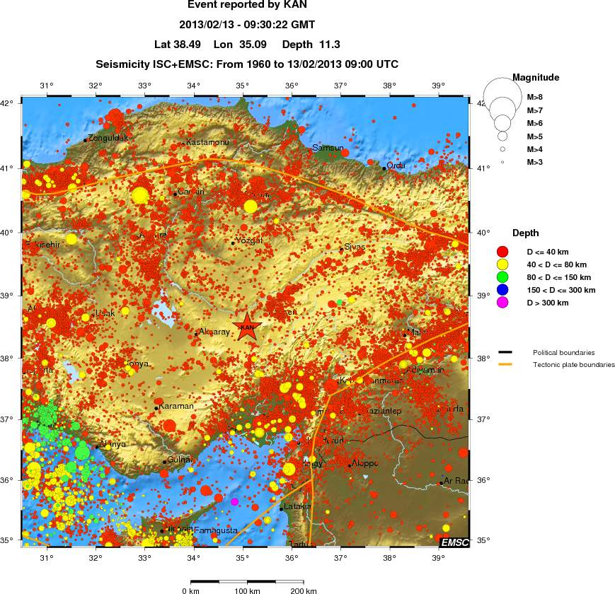 regional historical seismicity