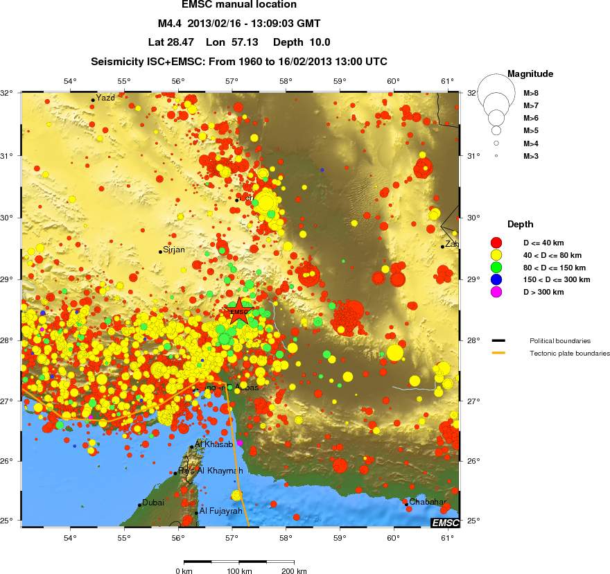 regional historical seismicity
