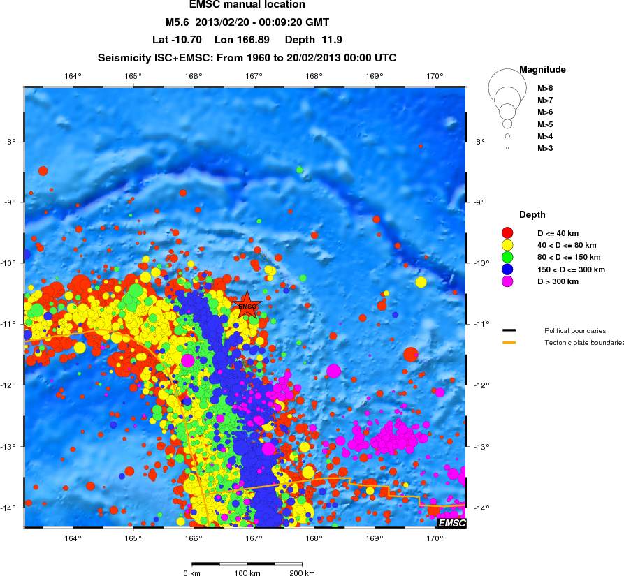 regional historical seismicity