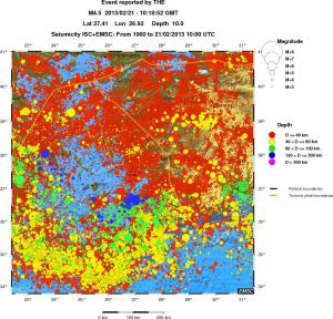 regional historical seismicity