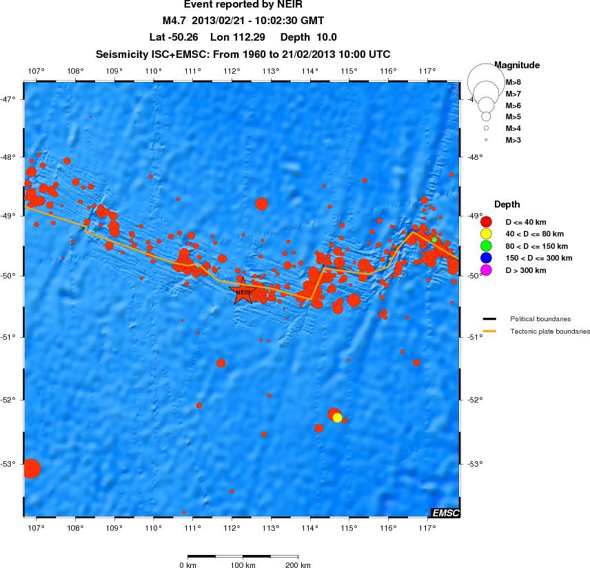 regional historical seismicity