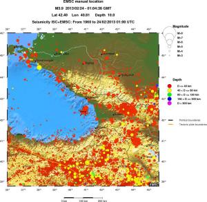 regional historical seismicity