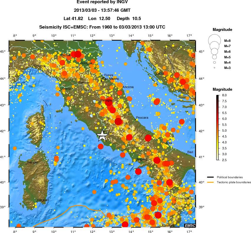 regional magnitude historical seismicity
