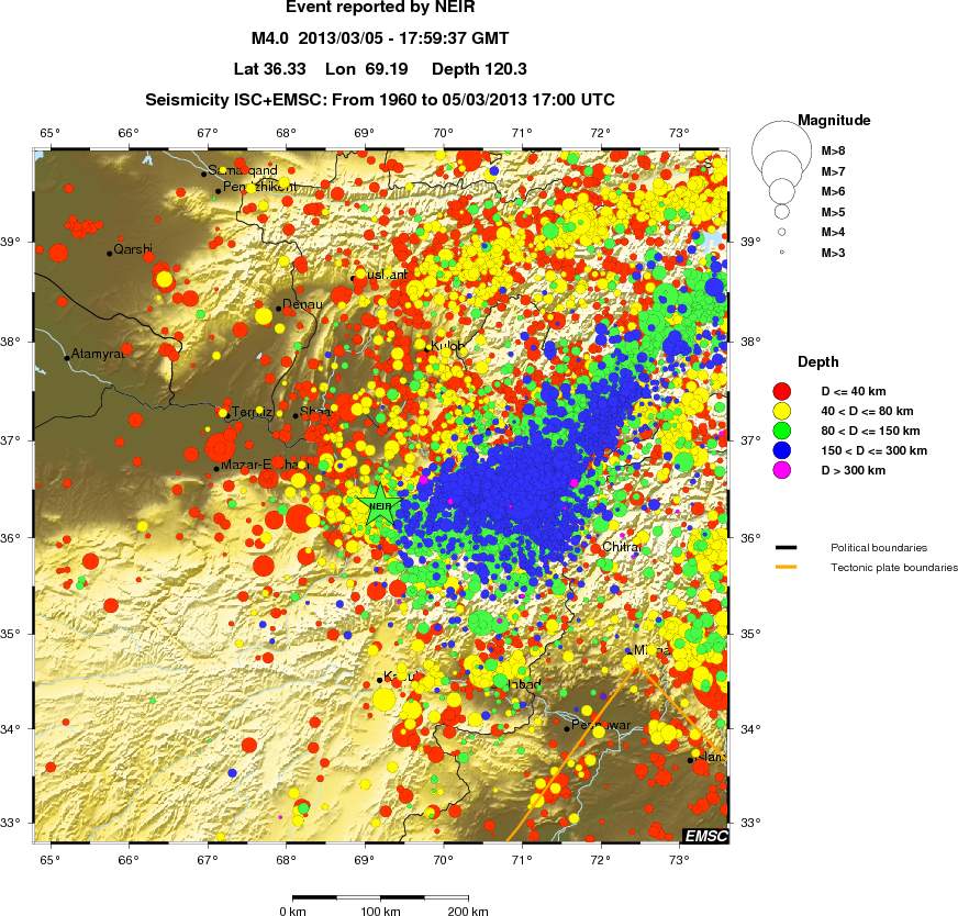regional historical seismicity