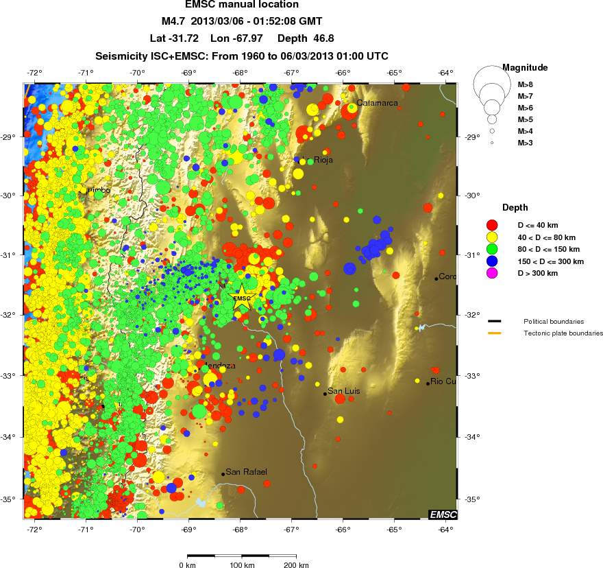 regional historical seismicity