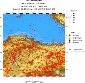 regional historical seismicity