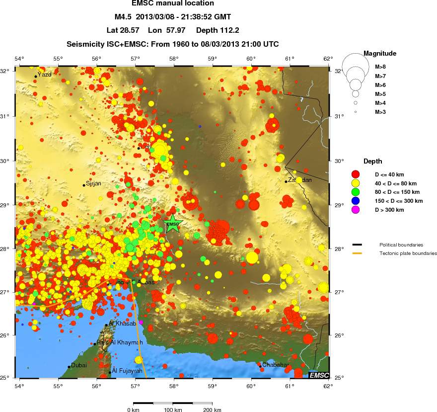 regional historical seismicity
