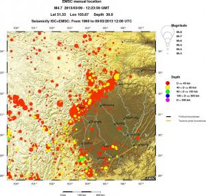regional historical seismicity