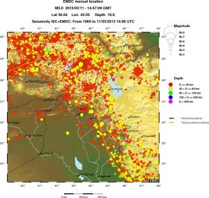 regional historical seismicity