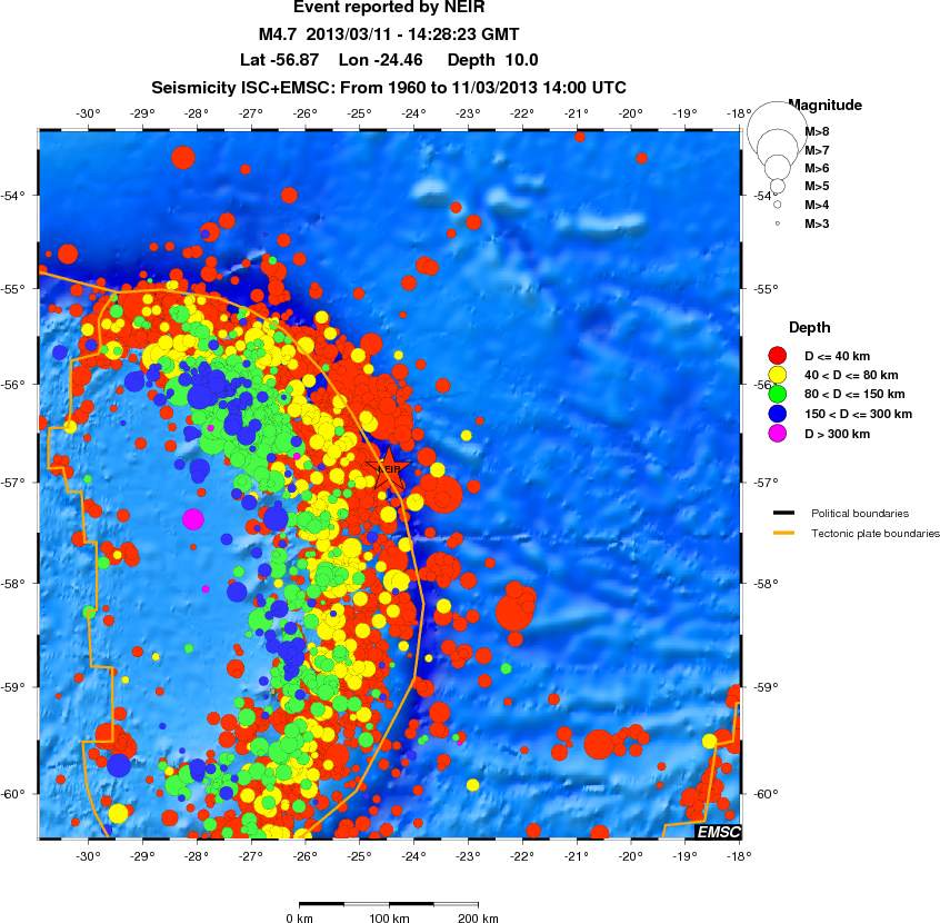 regional historical seismicity