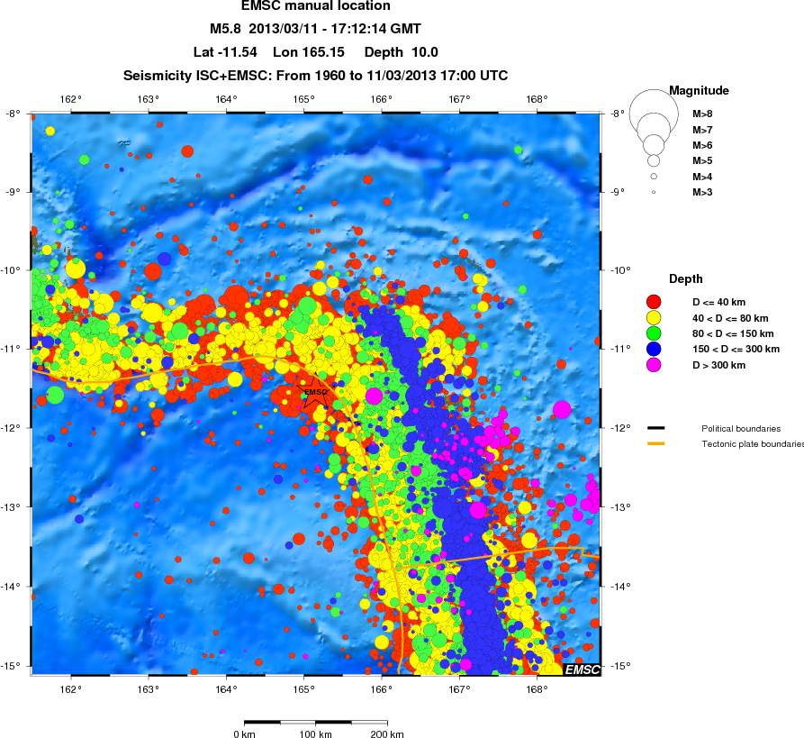 regional historical seismicity