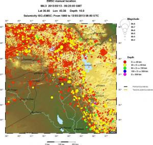regional historical seismicity