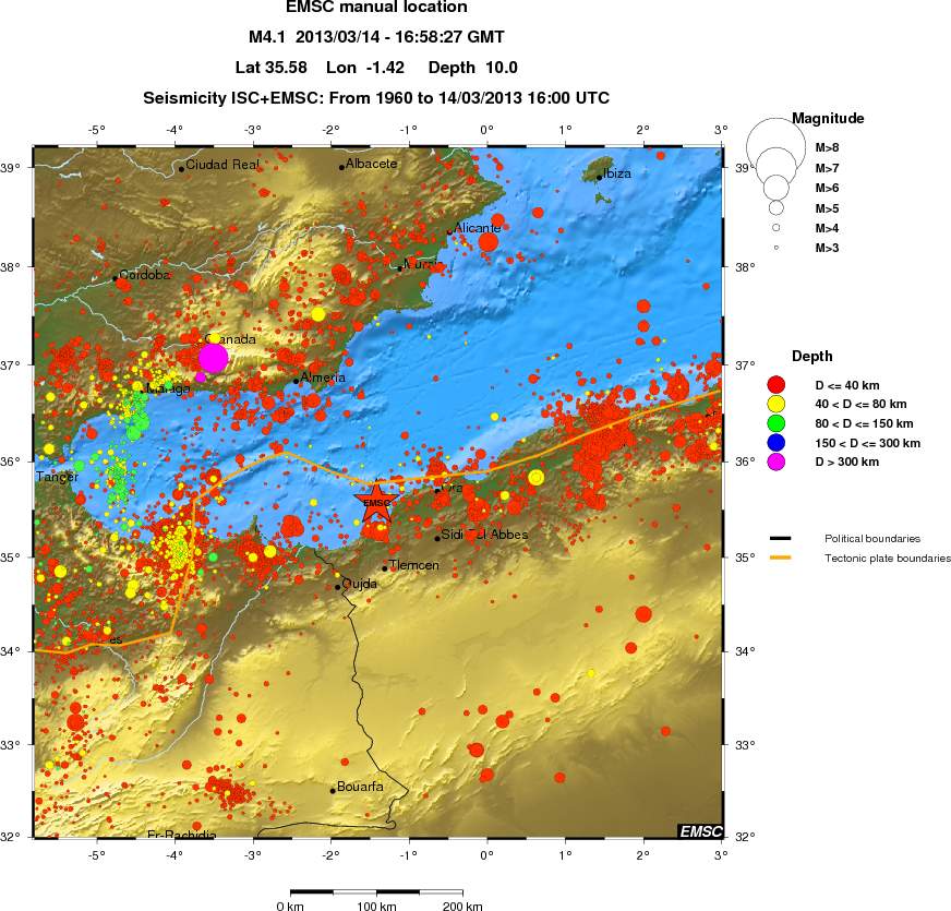 regional historical seismicity