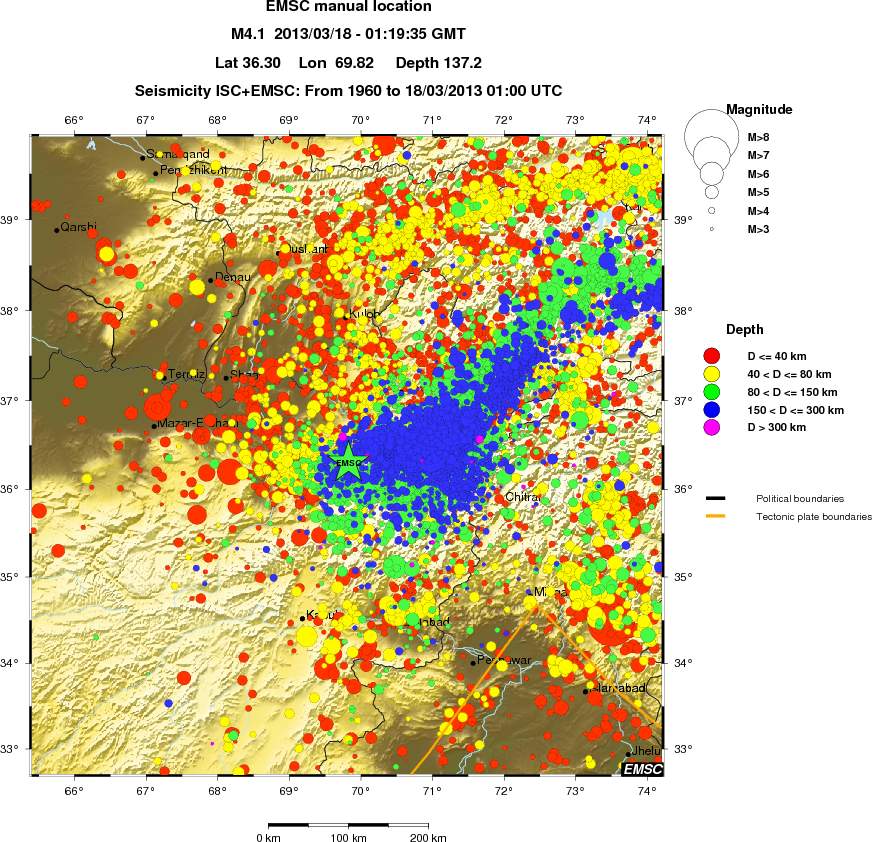 regional historical seismicity