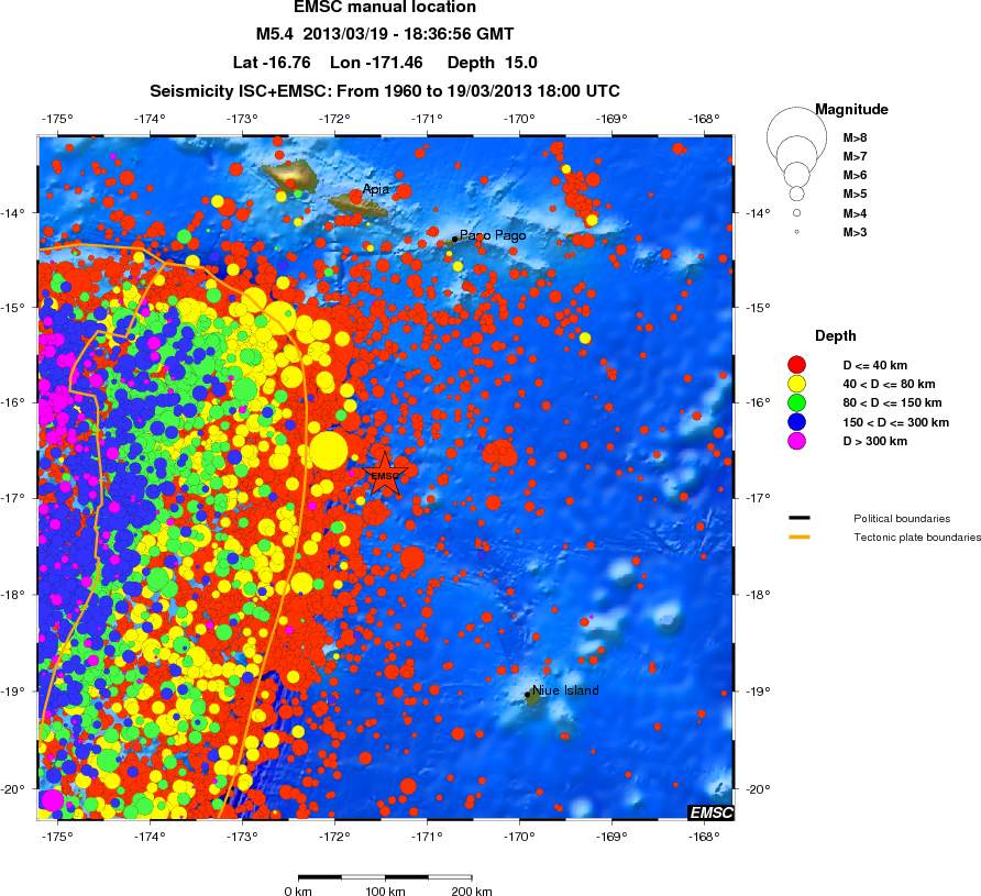 regional historical seismicity