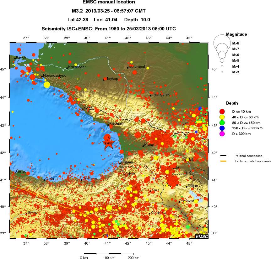 regional historical seismicity
