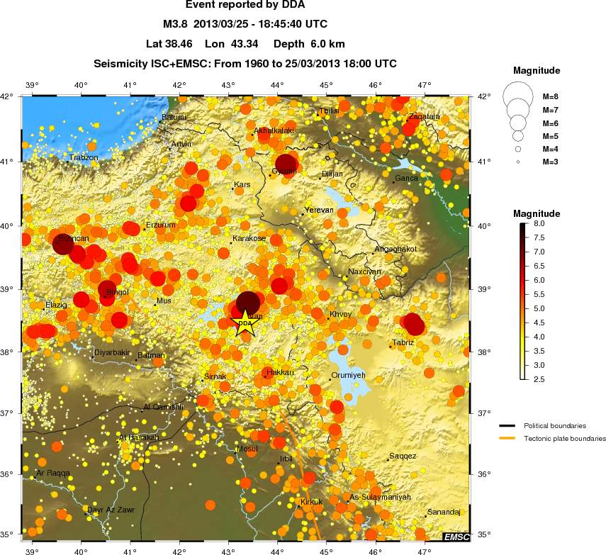 regional magnitude historical seismicity