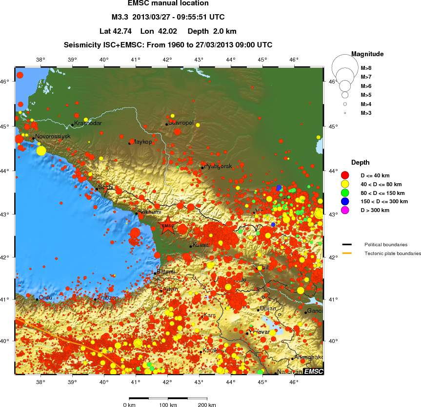 regional historical seismicity
