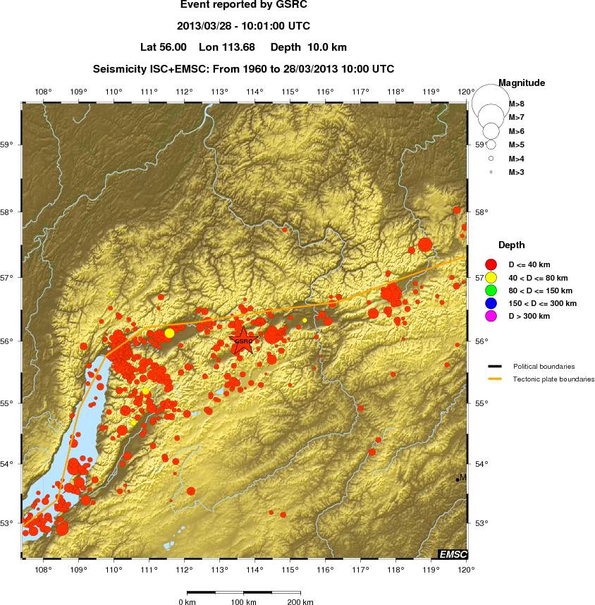 regional historical seismicity