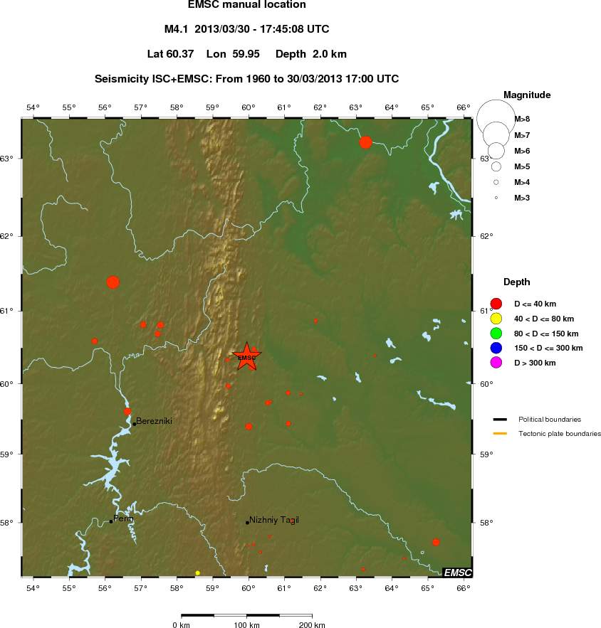 regional historical seismicity