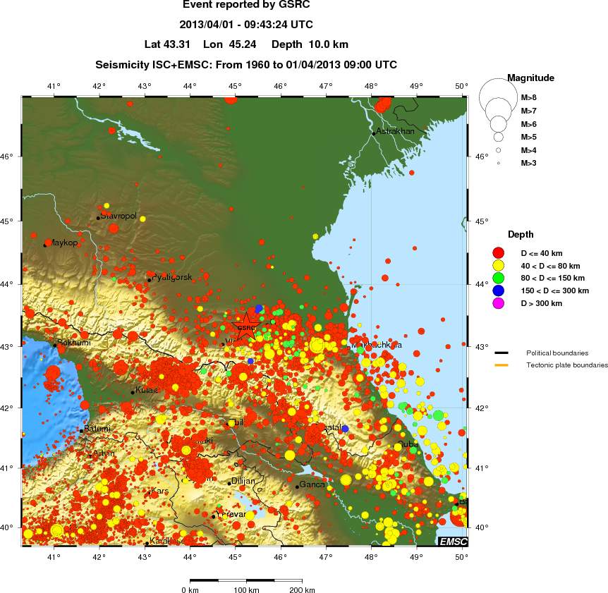 regional historical seismicity