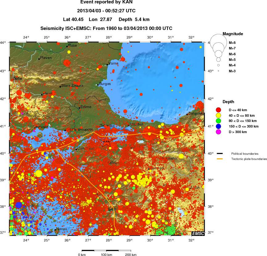 regional historical seismicity