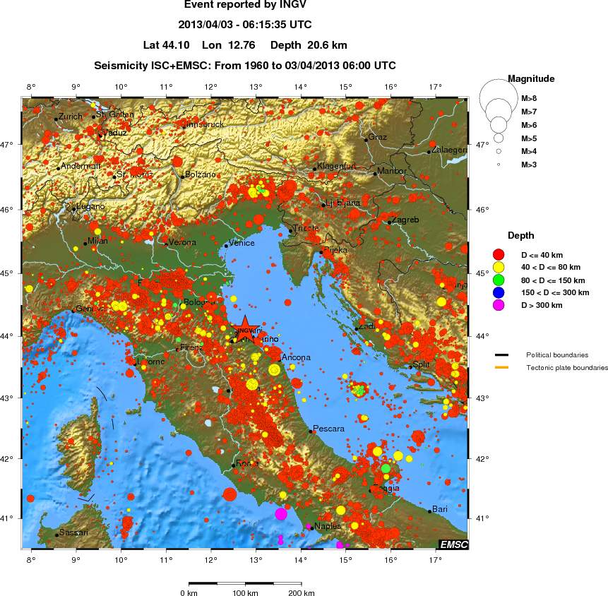 regional historical seismicity