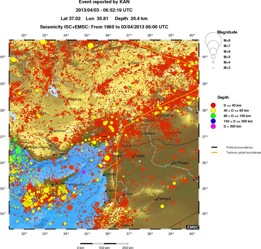 regional historical seismicity