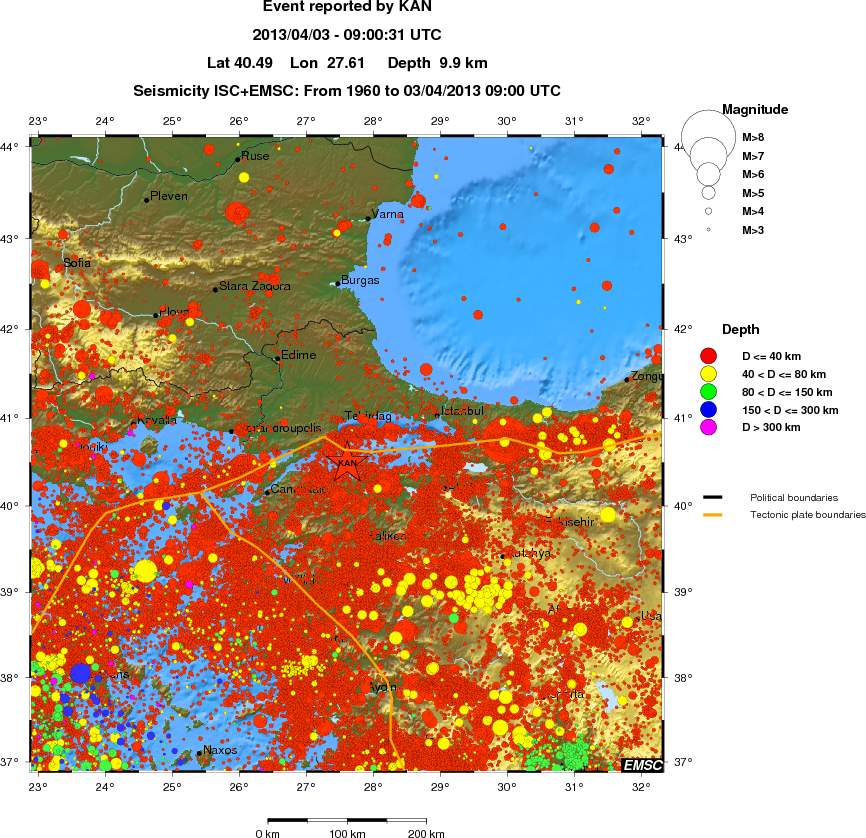 regional historical seismicity