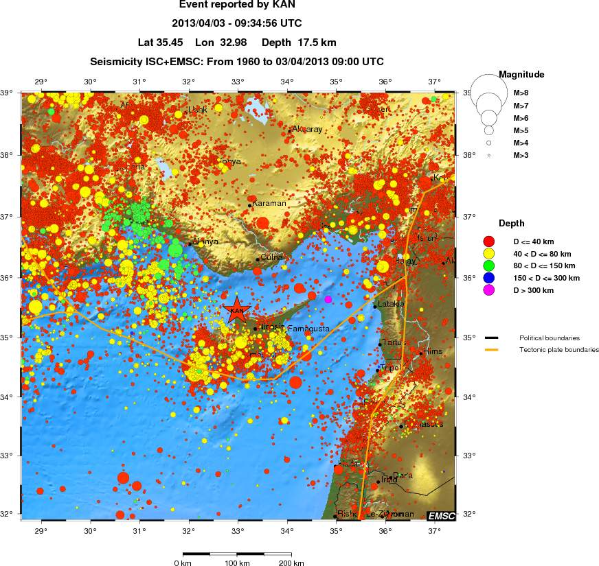 regional historical seismicity