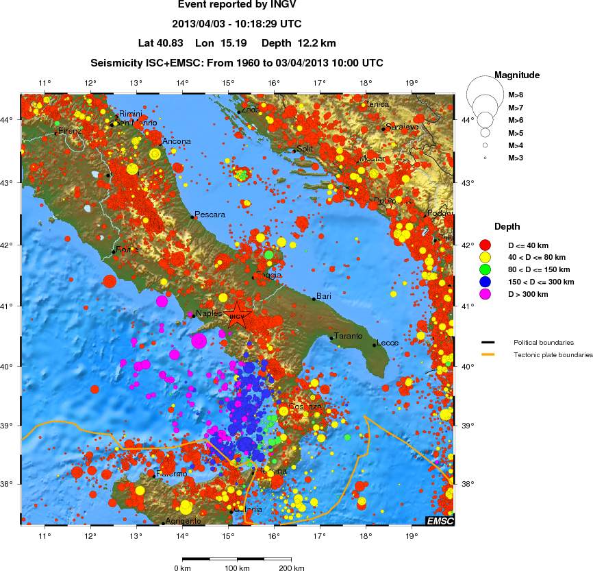 regional historical seismicity
