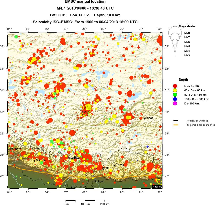 regional historical seismicity