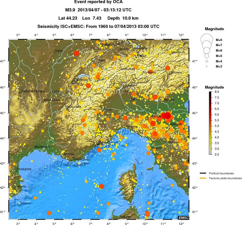 regional magnitude historical seismicity