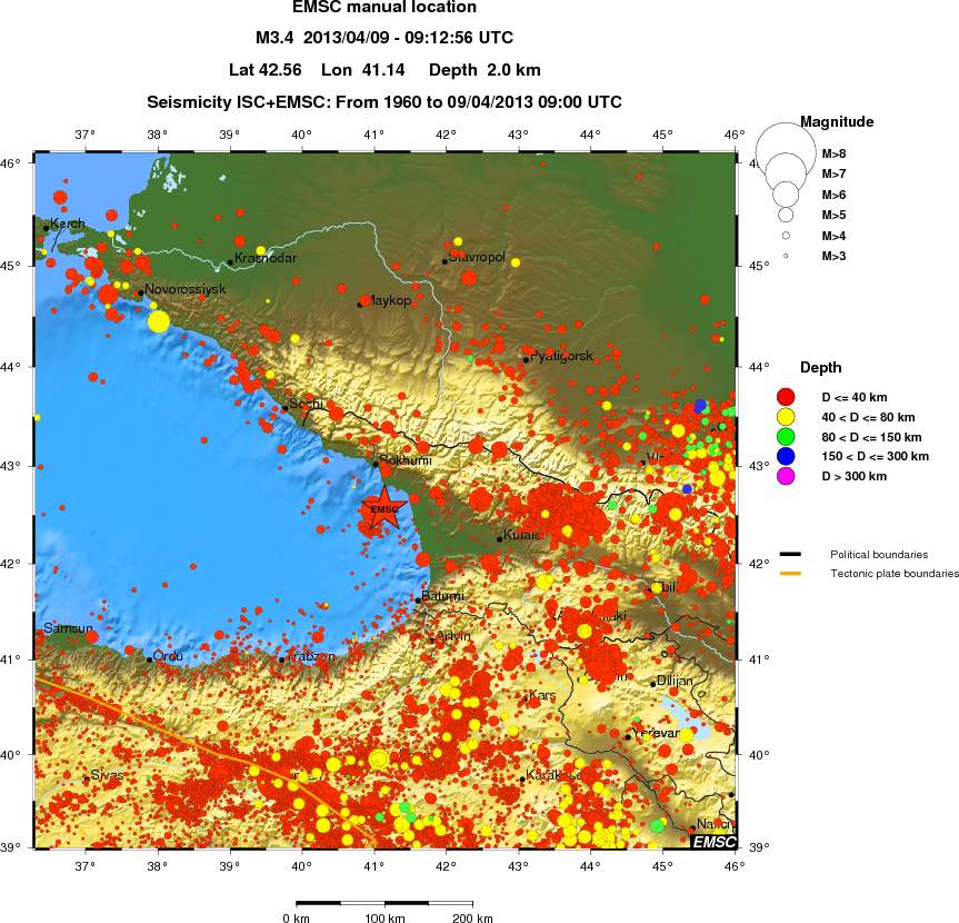 regional historical seismicity