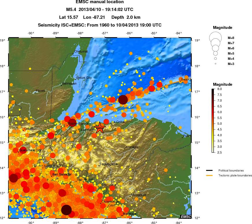 regional magnitude historical seismicity
