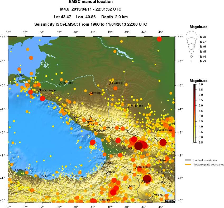 regional magnitude historical seismicity