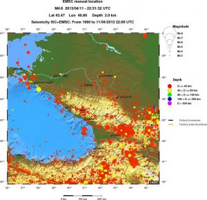 regional historical seismicity