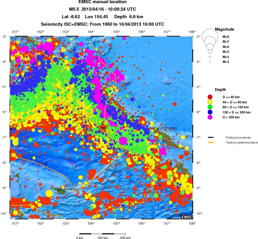 regional historical seismicity