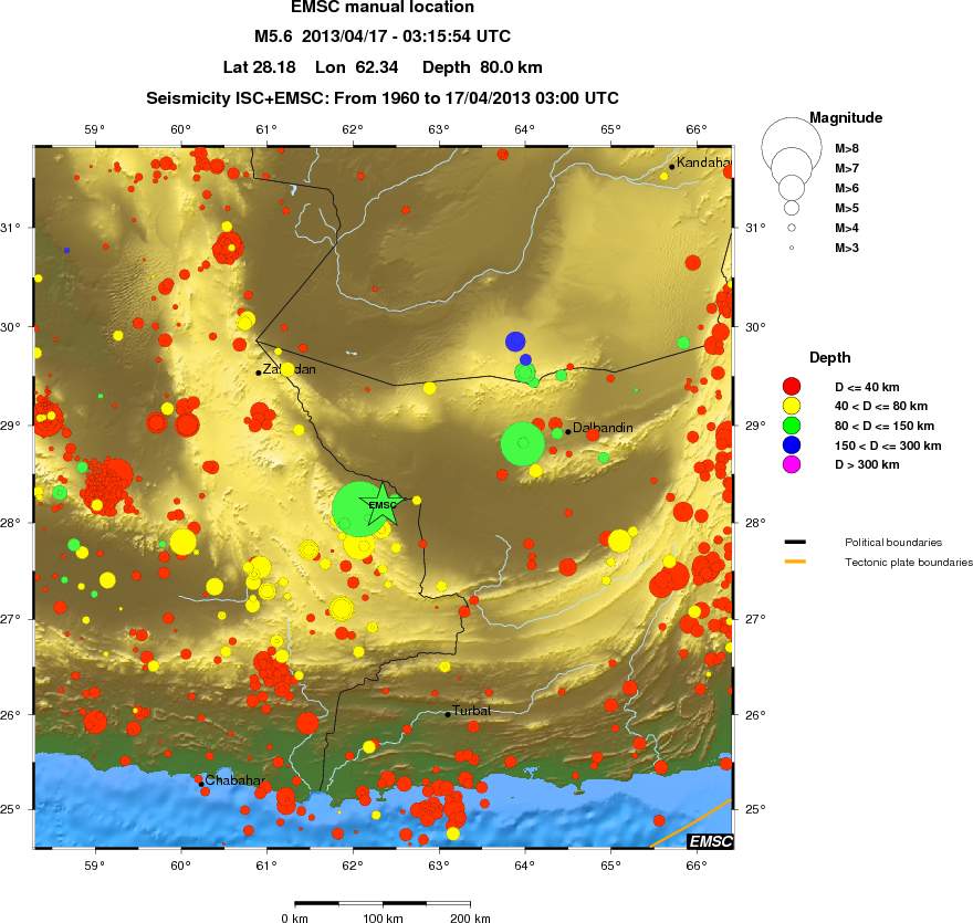 regional historical seismicity