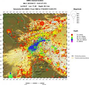 wide historical seismicity