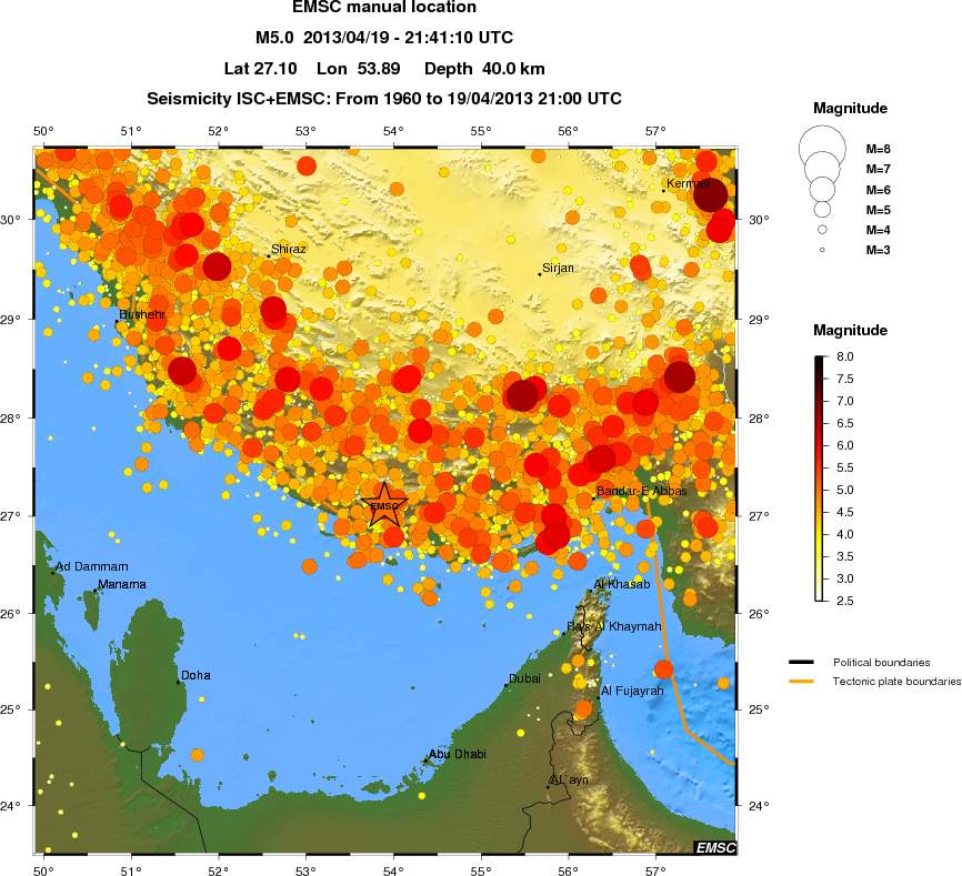 regional magnitude historical seismicity