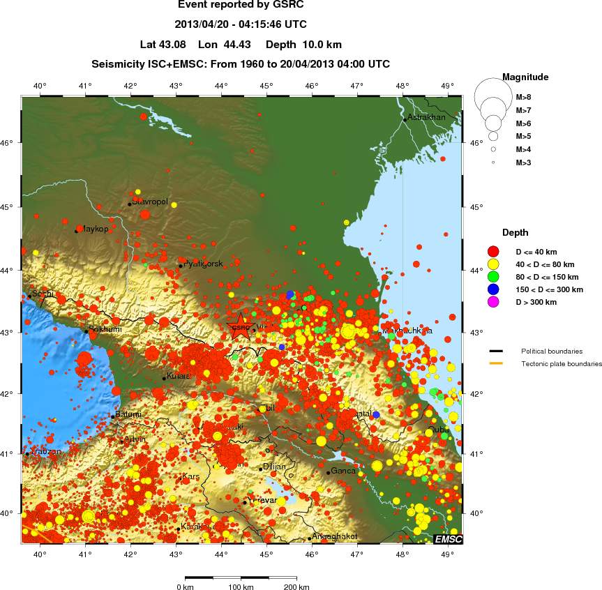 regional historical seismicity