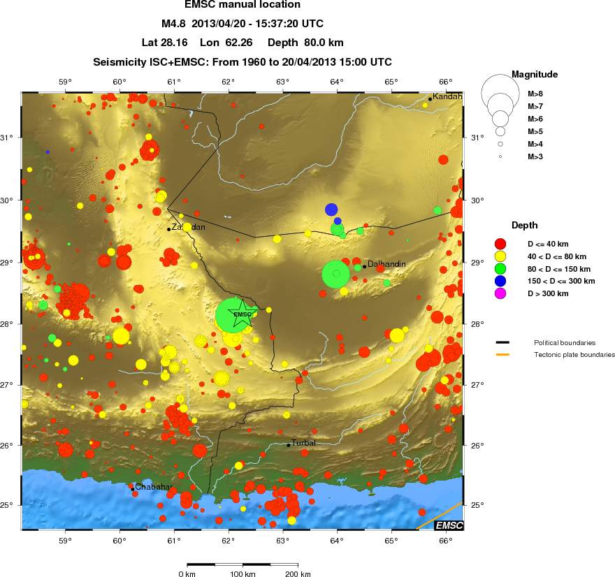 regional historical seismicity