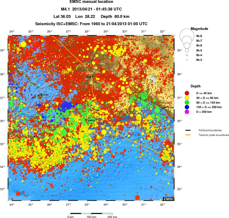 regional historical seismicity