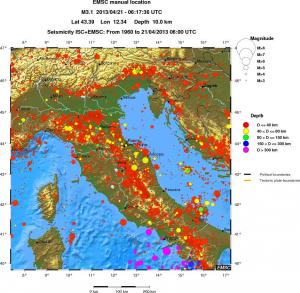 regional historical seismicity