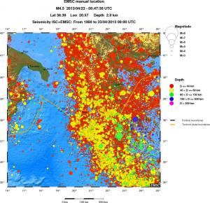 regional historical seismicity