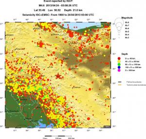 regional historical seismicity