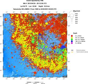 regional historical seismicity