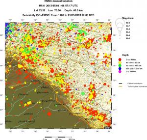 regional historical seismicity